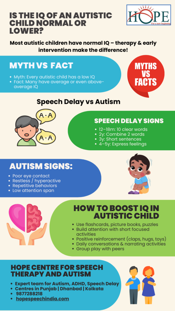 IQ of autistic child explained with myths and facts